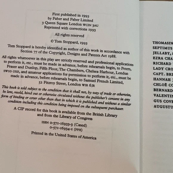 3 for $15: Tom Stoppard’s Arcadia Paperback - Picture 4 of 7